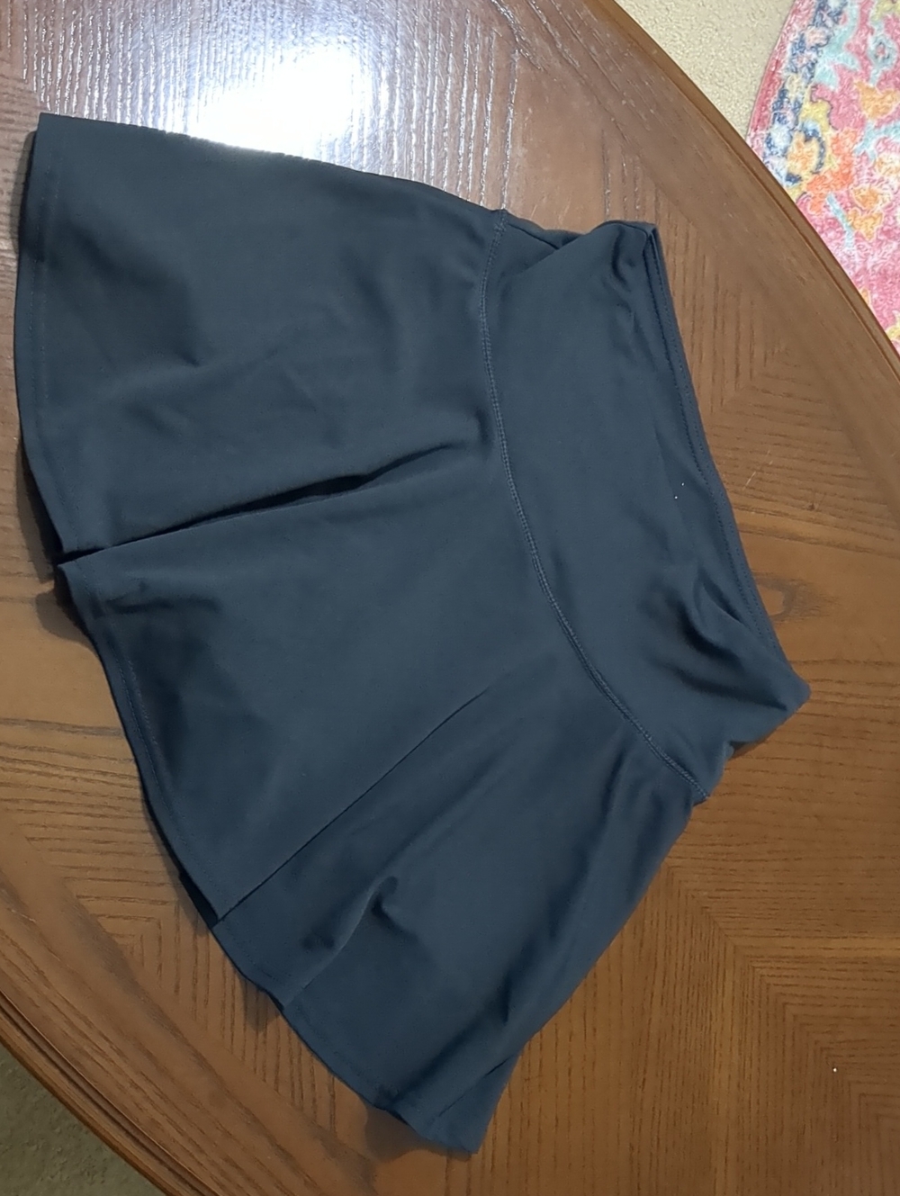 Dark Grey Performance Athletic Skort with Flared Hem
